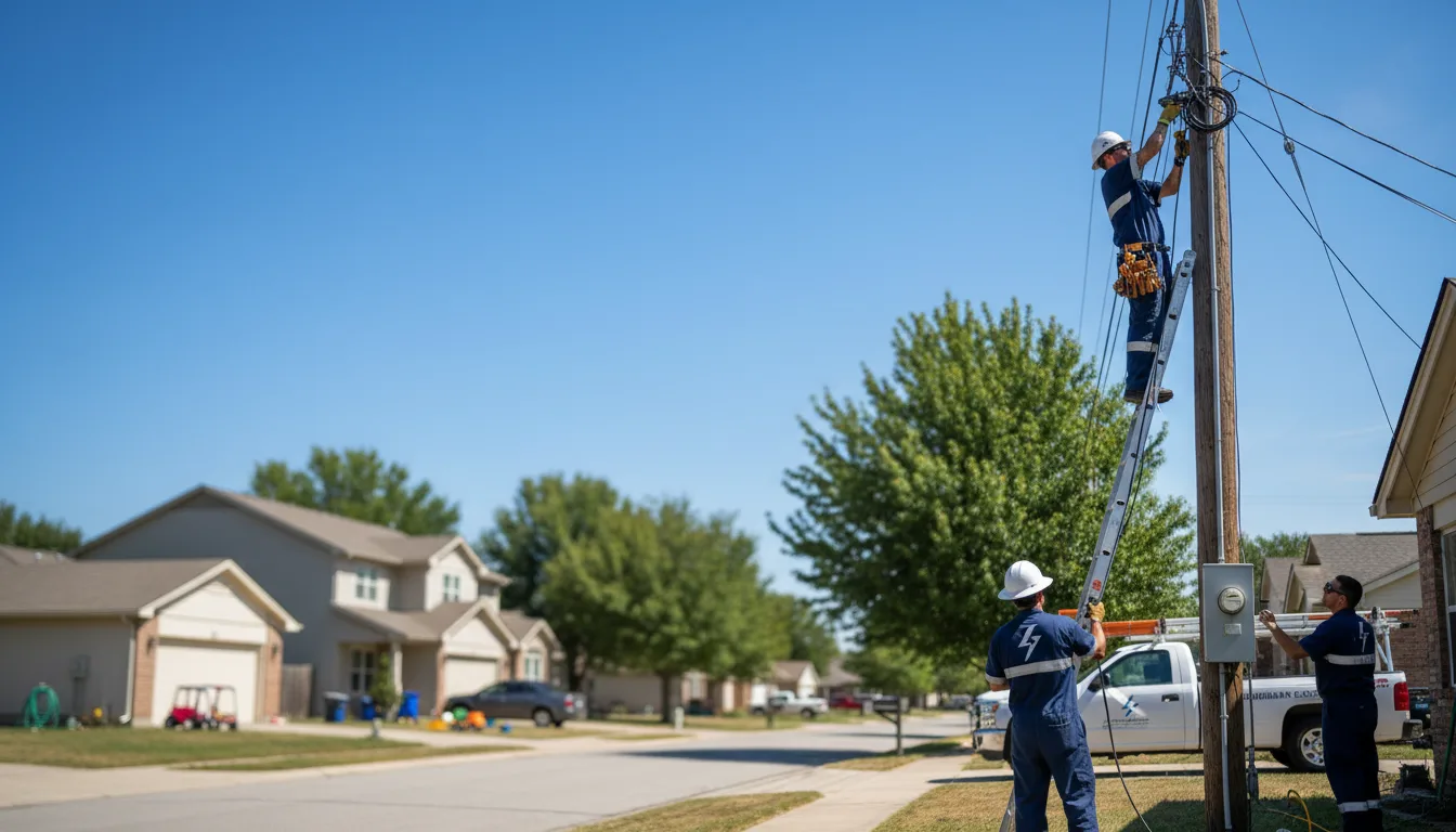 Residential electrician providing installation services in Mayking, KY